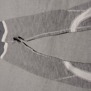 Striped Gray and White Leggings